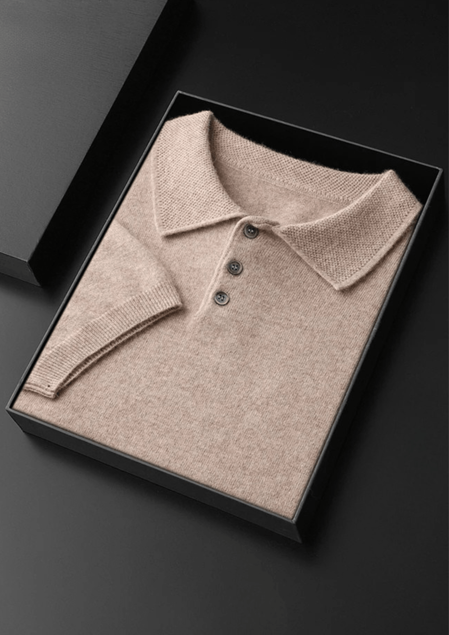 100% CASHMERE CLASSIC POLO SHIRT - LORMIER -