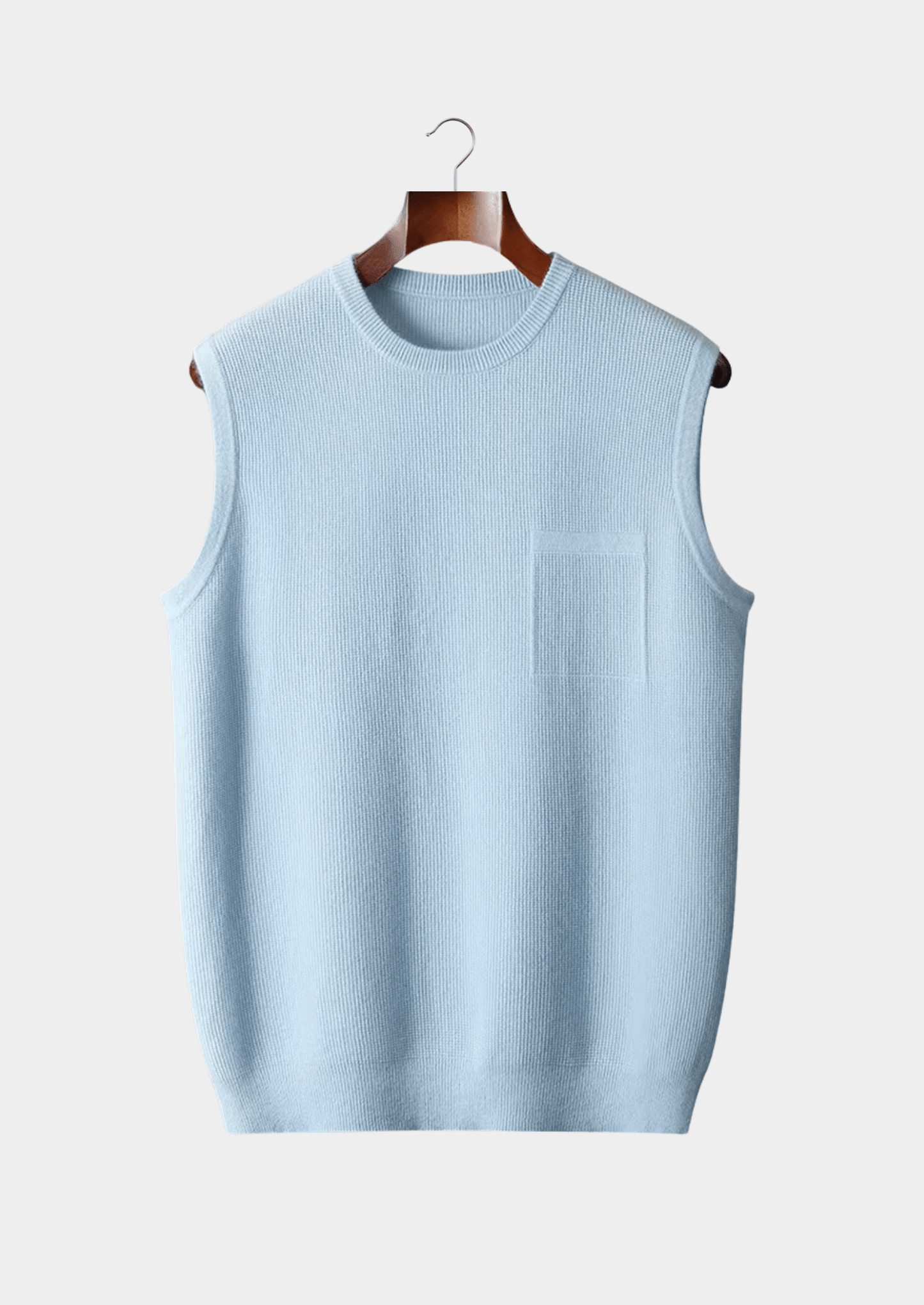 100% CASHMERE CREWNECK VEST - LORMIER -