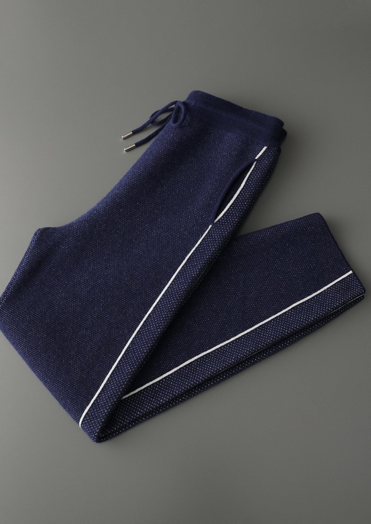 Pure Extra-Fine Merino Wool Jaquard Knit Trousers