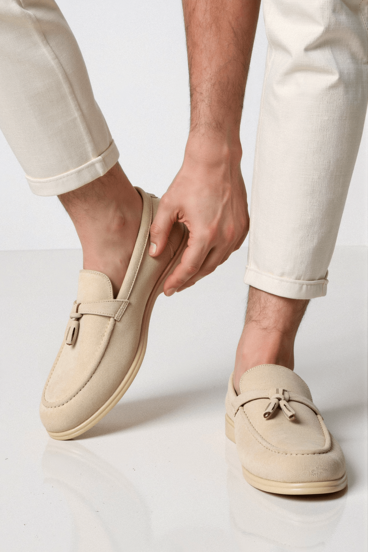 CASUAL VELVET UPPER LOAFERS - LORMIER -