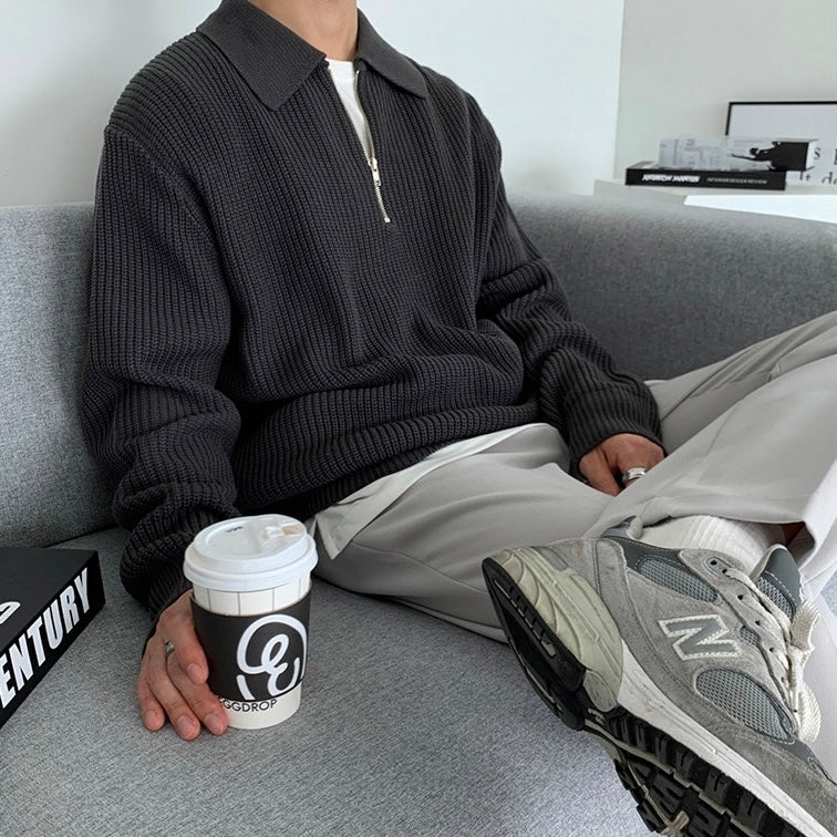 HALF - ZIP POLO SHIRT - LORMIER -