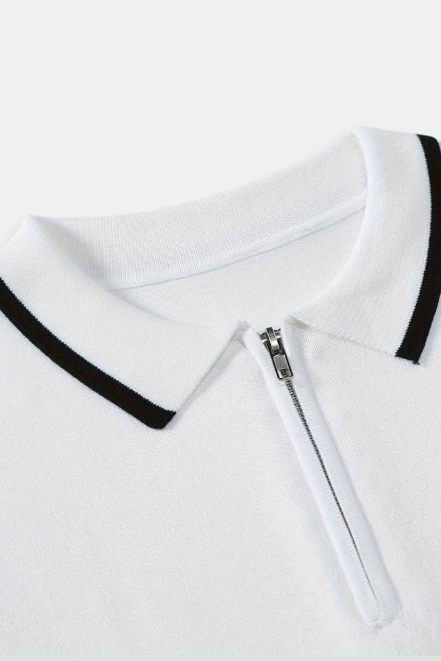 KNITTED QUARTER ZIP GOLF POLO - LORMIER -