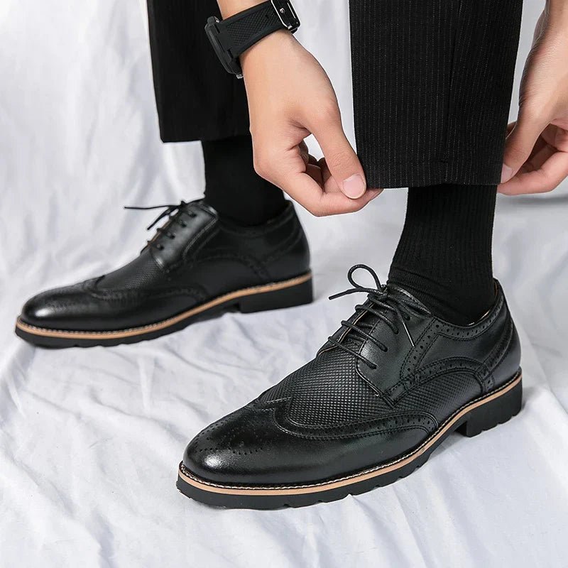 LEATHER CLASSIC SHOES - LORMIER -