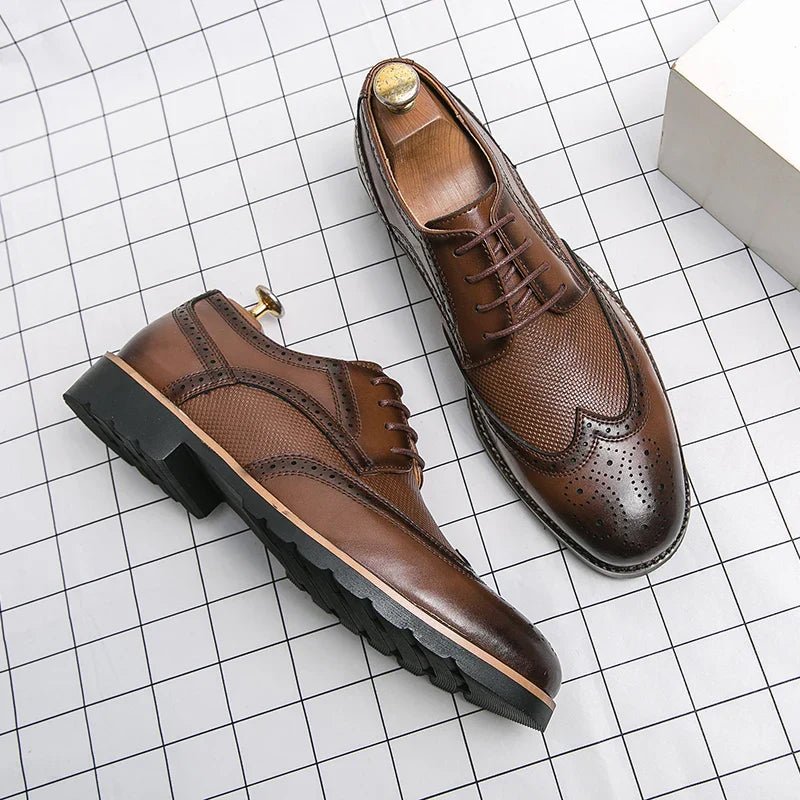 LEATHER CLASSIC SHOES - LORMIER -