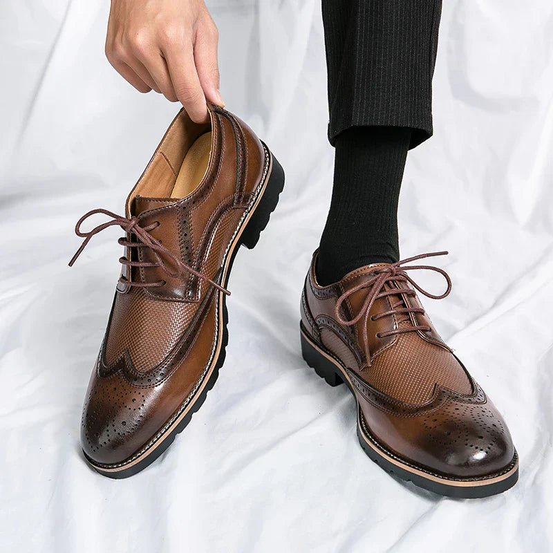 LEATHER CLASSIC SHOES - LORMIER -