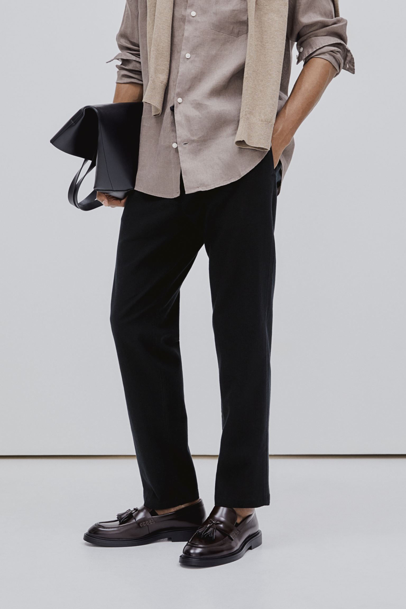 LINEN REGULAR CLASSIC PANTS - LORMIER -