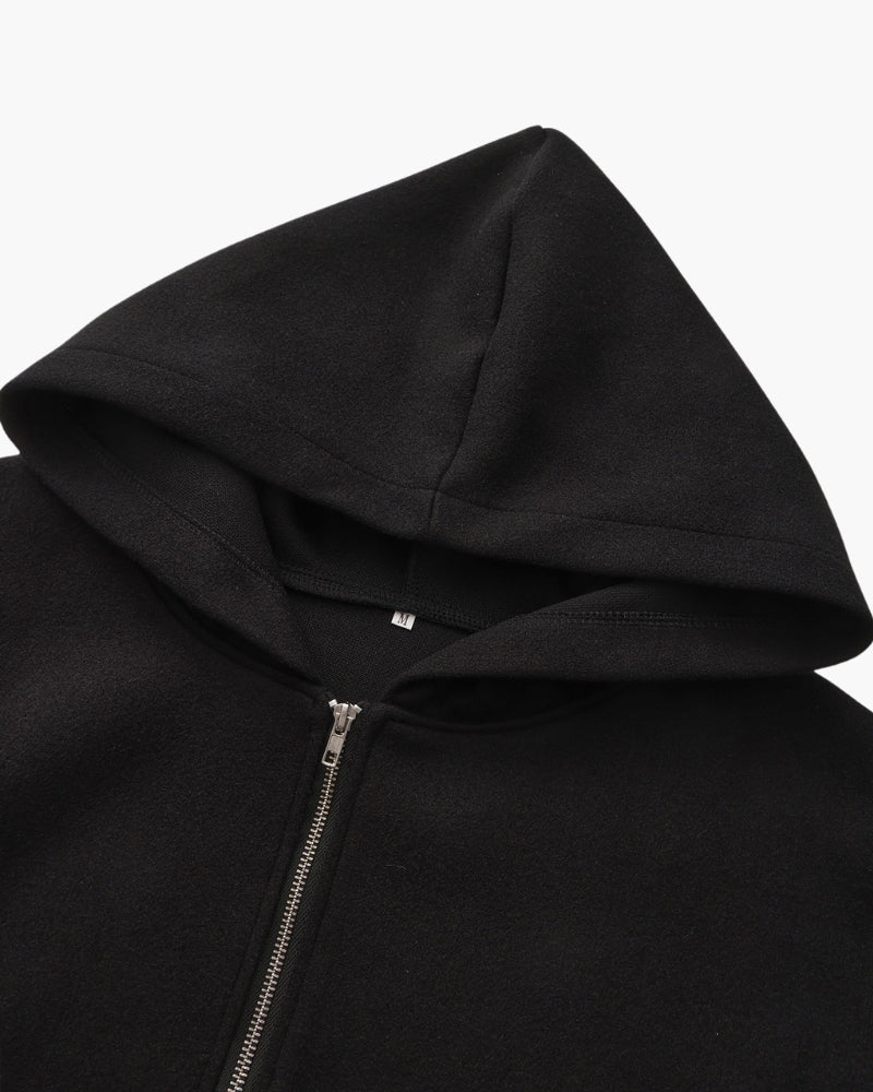 MARLOW WOOL ZIP COAT - LORMIER -