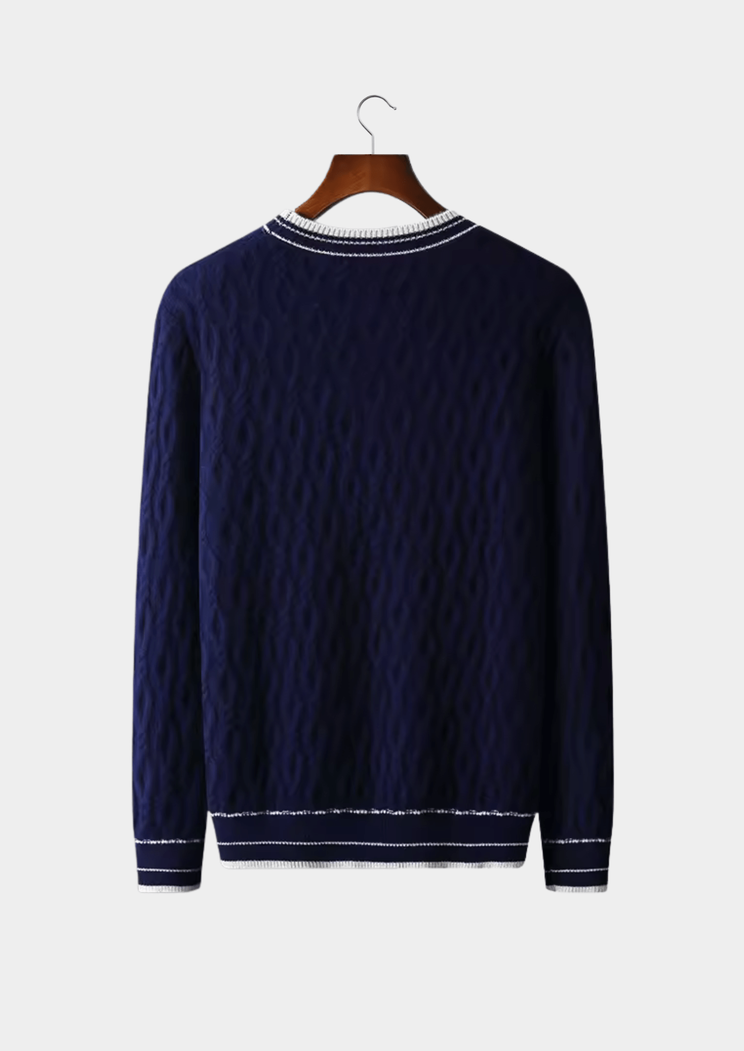 MERINO WOOL JACQUARD CREWNECK - LORMIER -