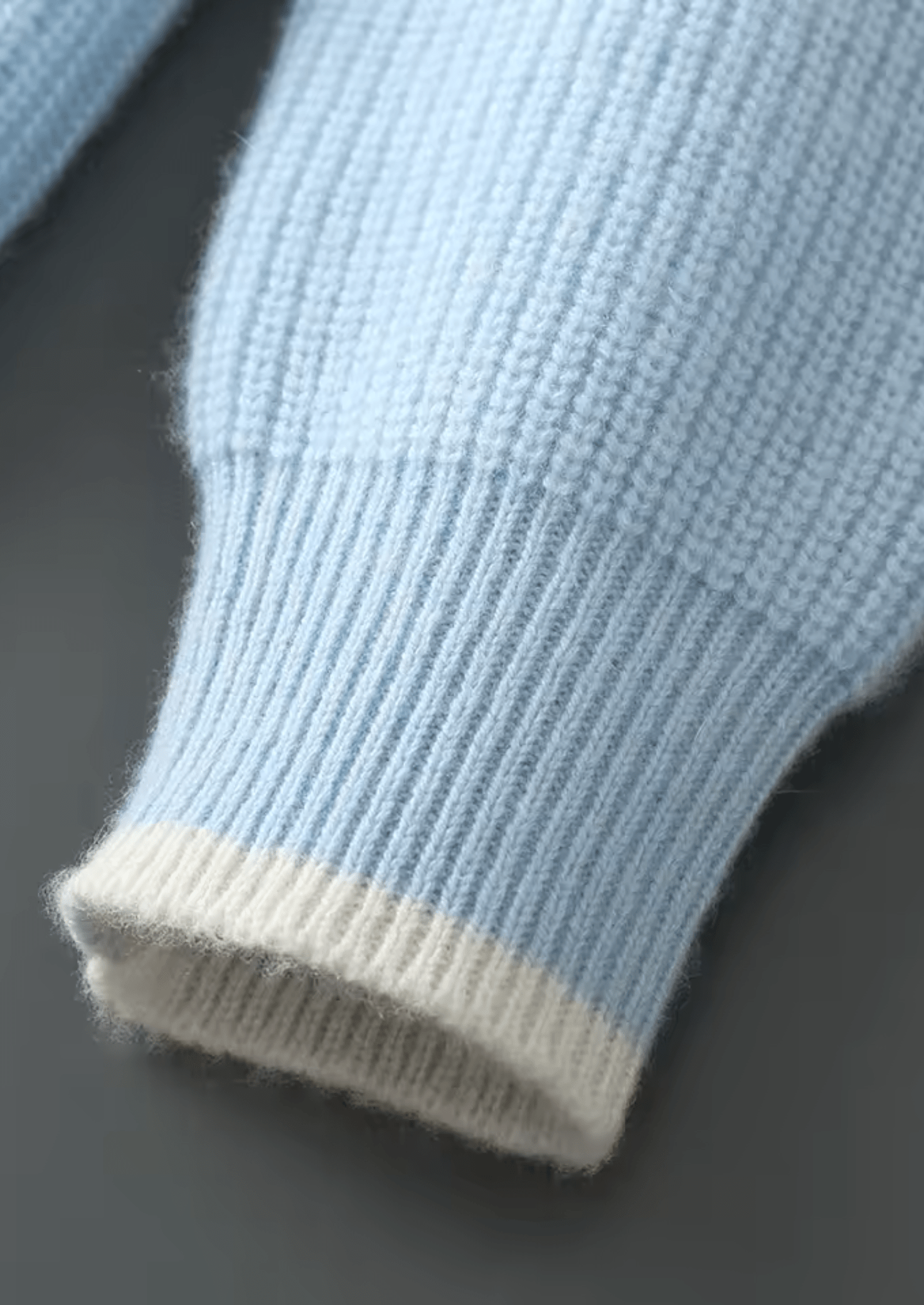 MERINO WOOL TWO TONE CREWNECK - LORMIER -