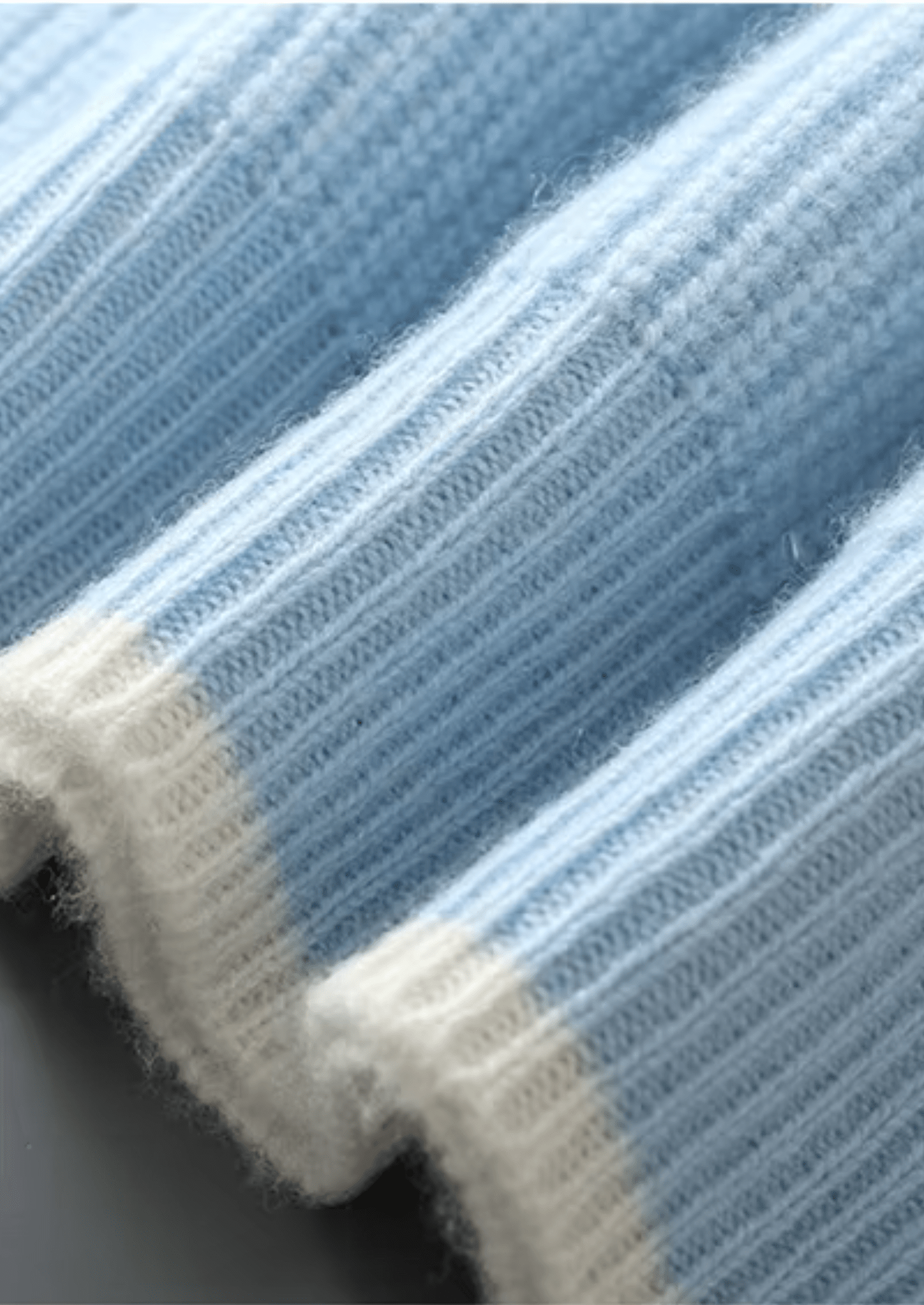 MERINO WOOL TWO TONE CREWNECK - LORMIER -