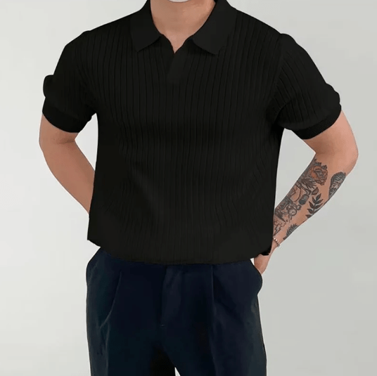 PISA - RIBBED COTTON POLO - LORMIER -