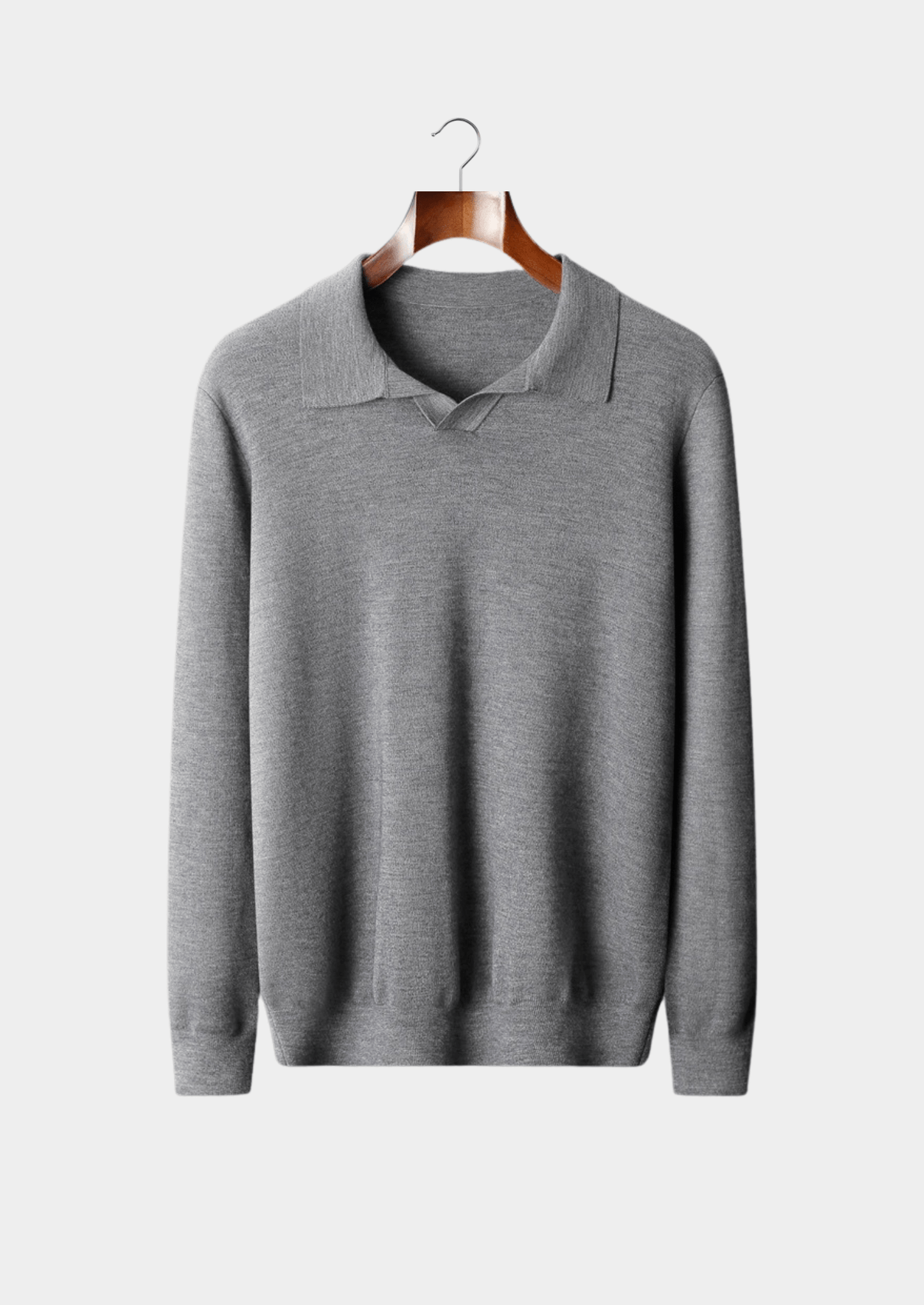 PURE CASHMERE BUTTONLESS SWEATER POLO - LORMIER -