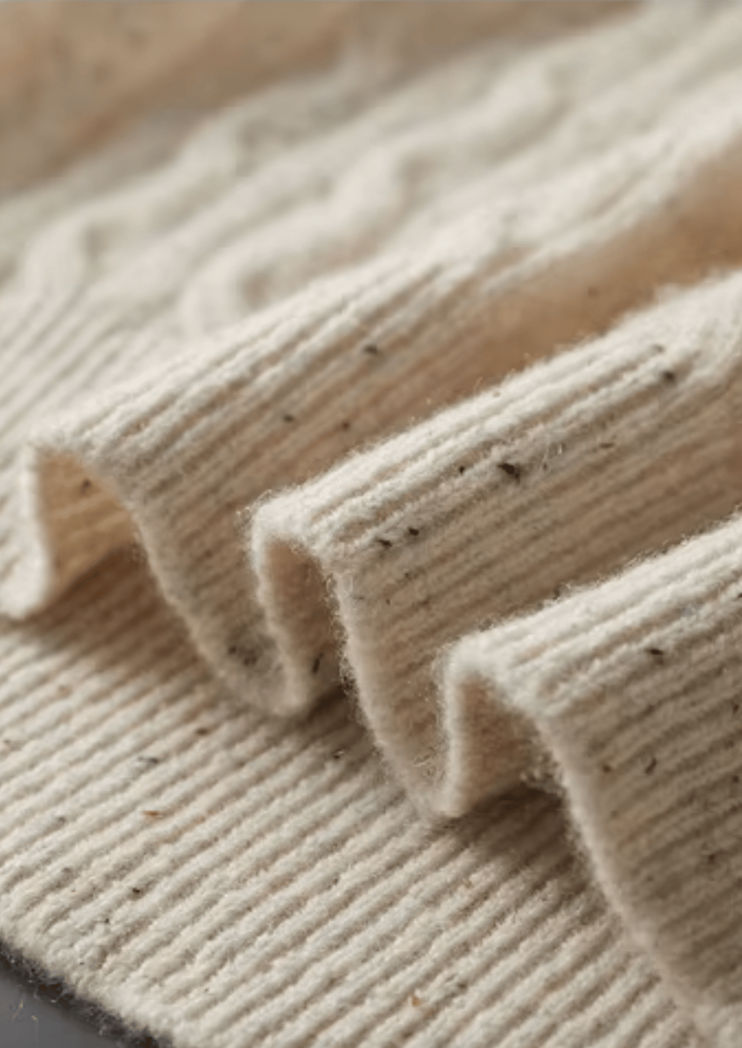 PURE EXTRA - FINE MERINO WOOL NEPPED CABLE CREWNECK - LORMIER -