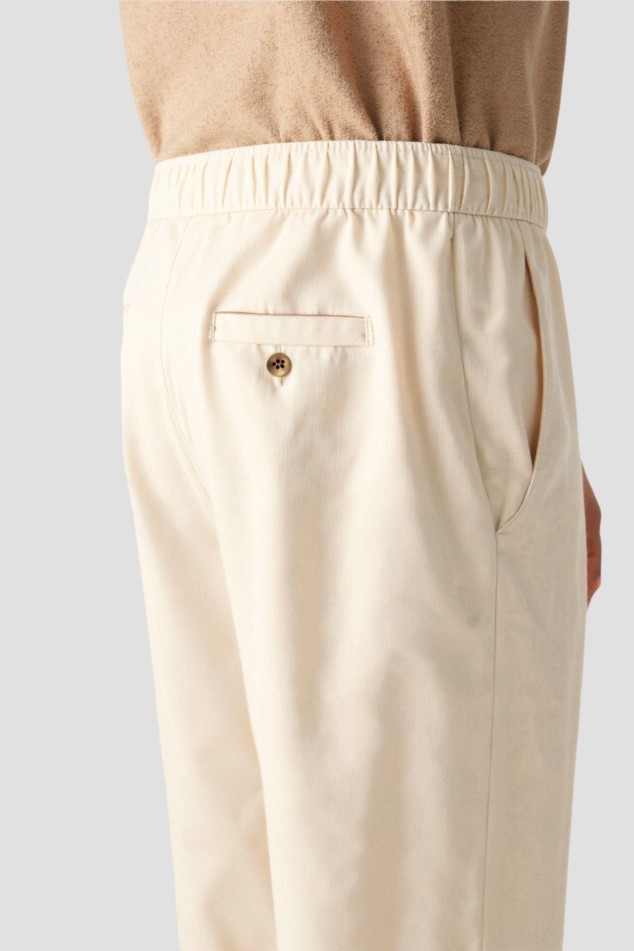 REGULAR FIT LINEN LOOSE PANTS - LORMIER -