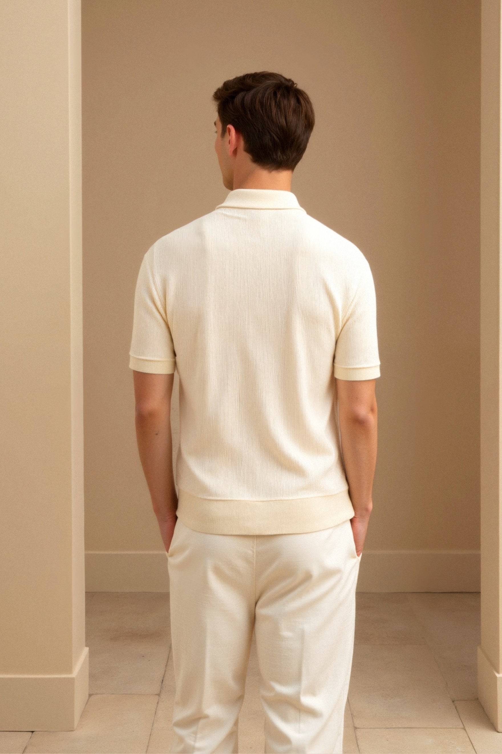 WOOLEN STRUCTURE POLO - LORMIER -