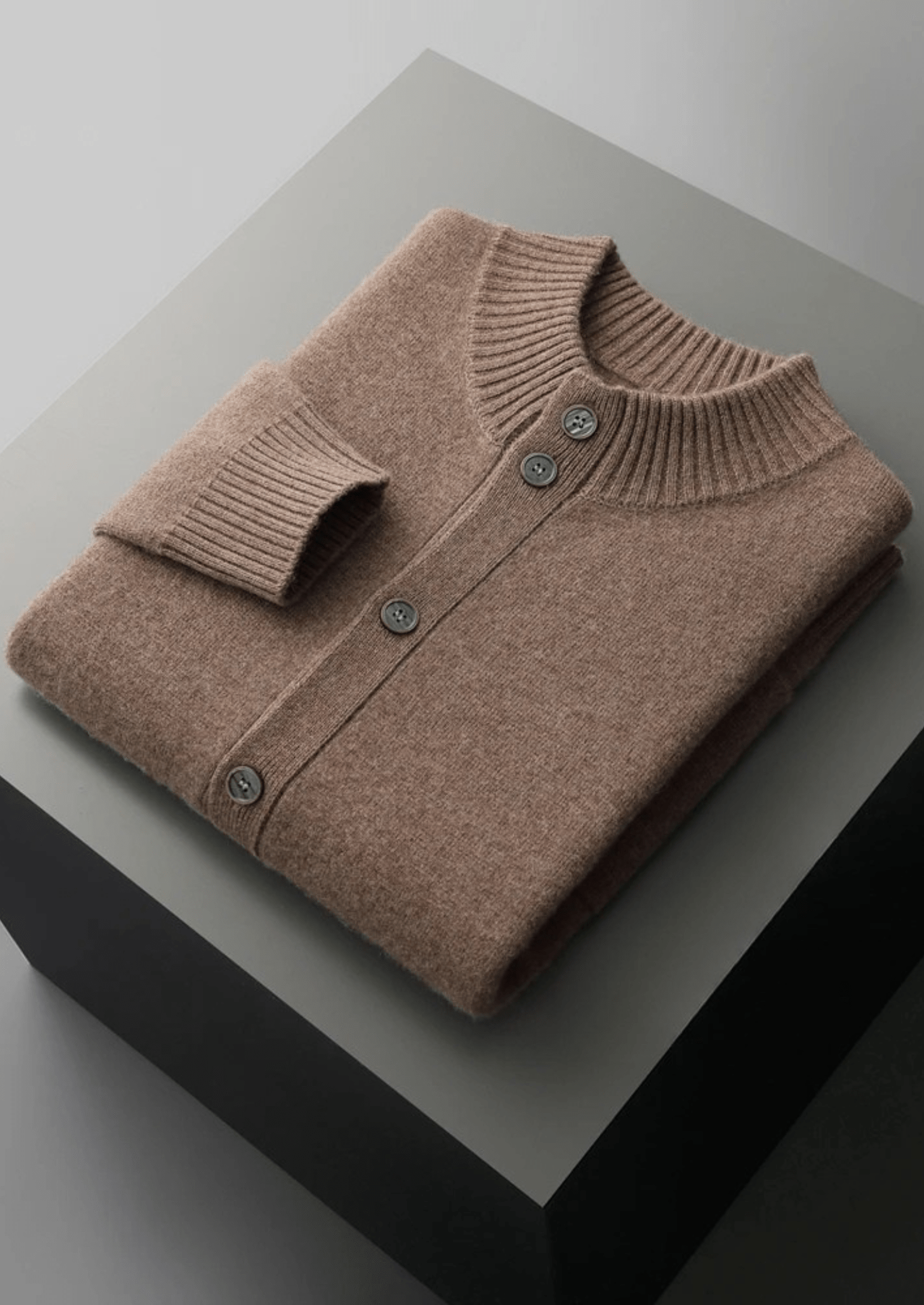 100% CASHMERE BUTTON CARDIGAN - LORMIER - 