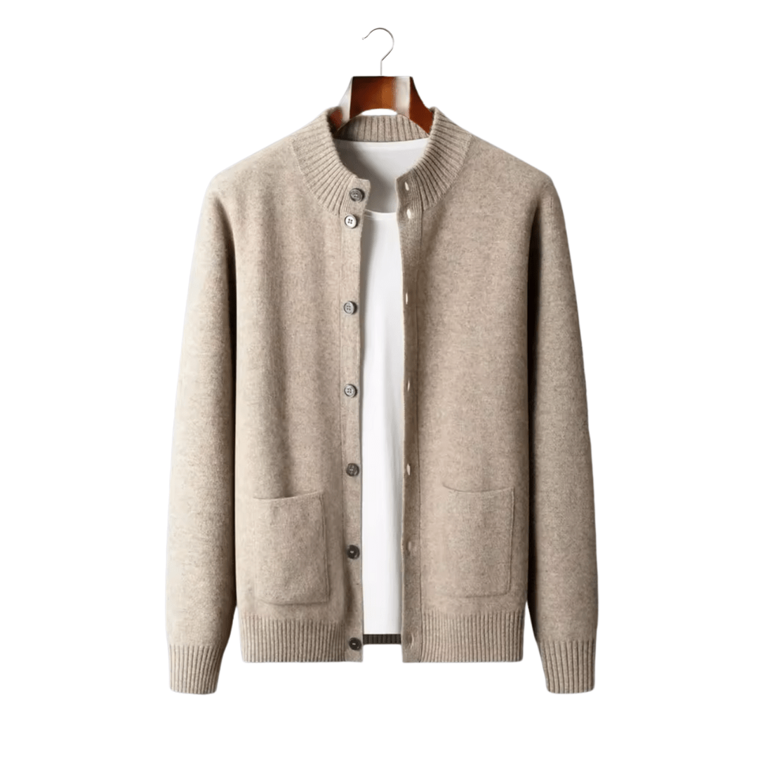100% CASHMERE BUTTON CARDIGAN - LORMIER - 