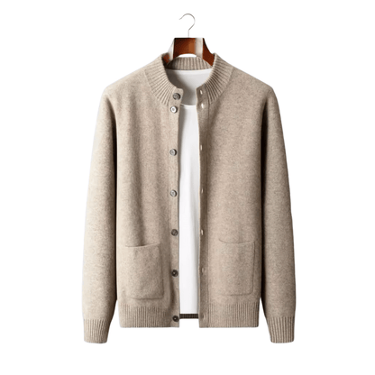 100% CASHMERE BUTTON CARDIGAN - LORMIER - 