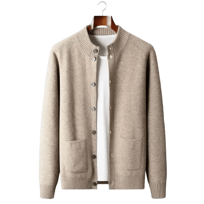 100% CASHMERE BUTTON CARDIGAN - LORMIER - 