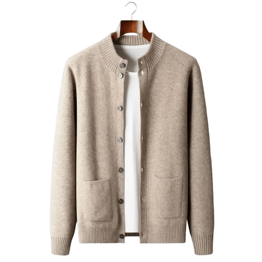 100% CASHMERE BUTTON CARDIGAN - LORMIER - 