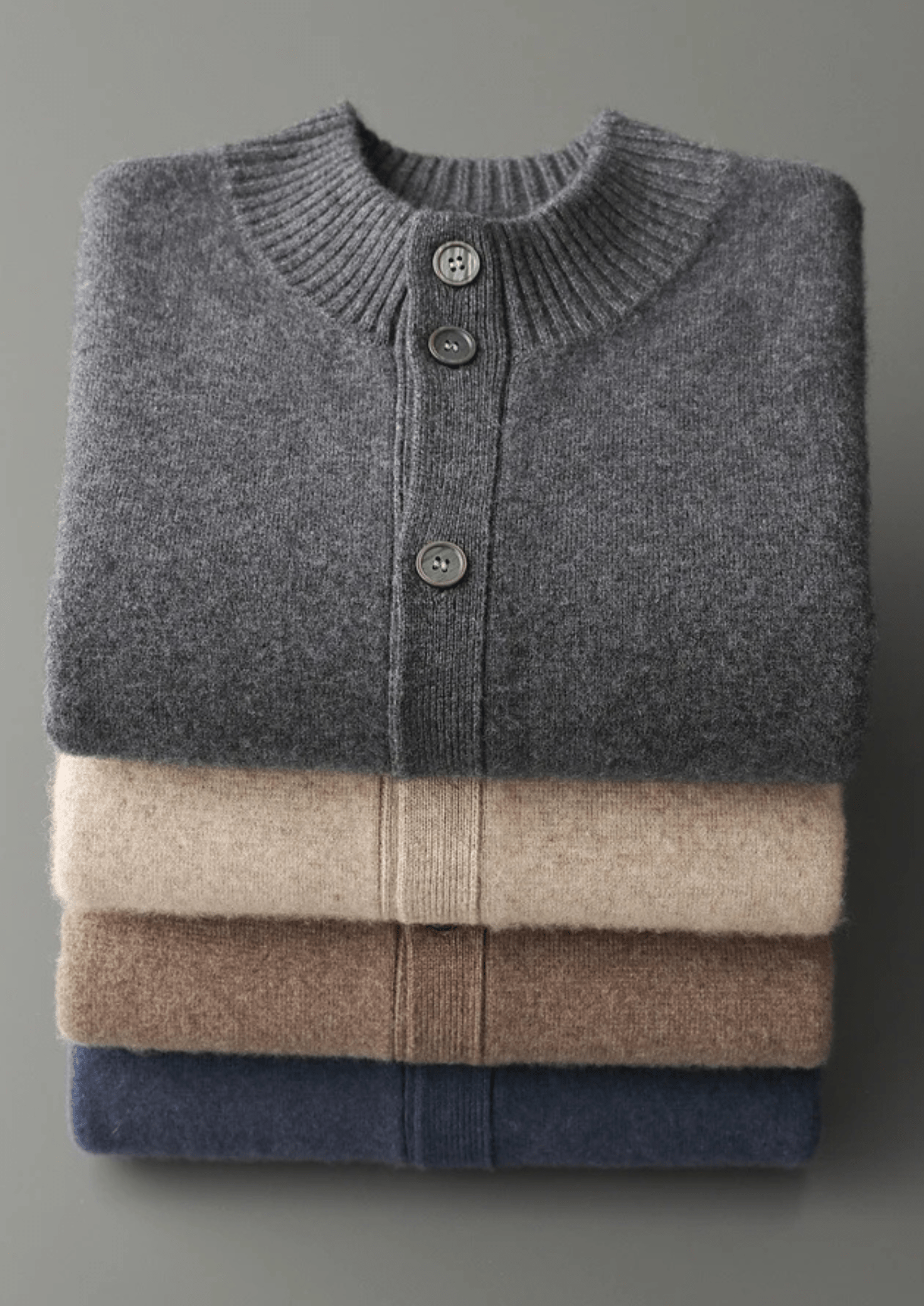 100% CASHMERE BUTTON CARDIGAN - LORMIER - 