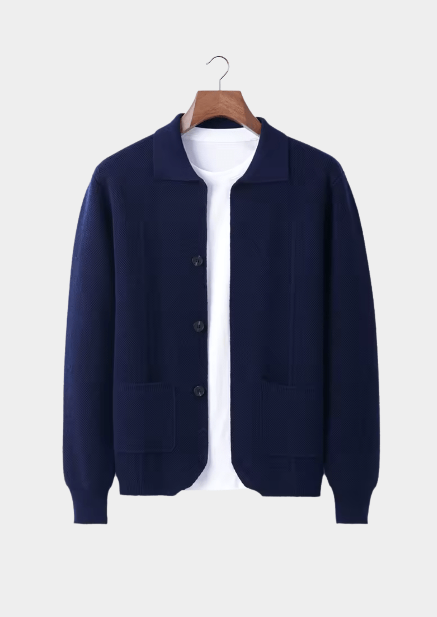100% CASHMERE BUTTON OVERSHIRT - LORMIER - 