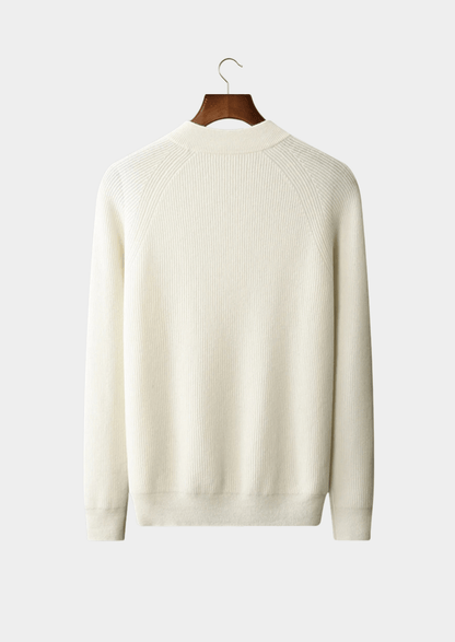 100% CASHMERE BUTTON SWEATER - LORMIER - 