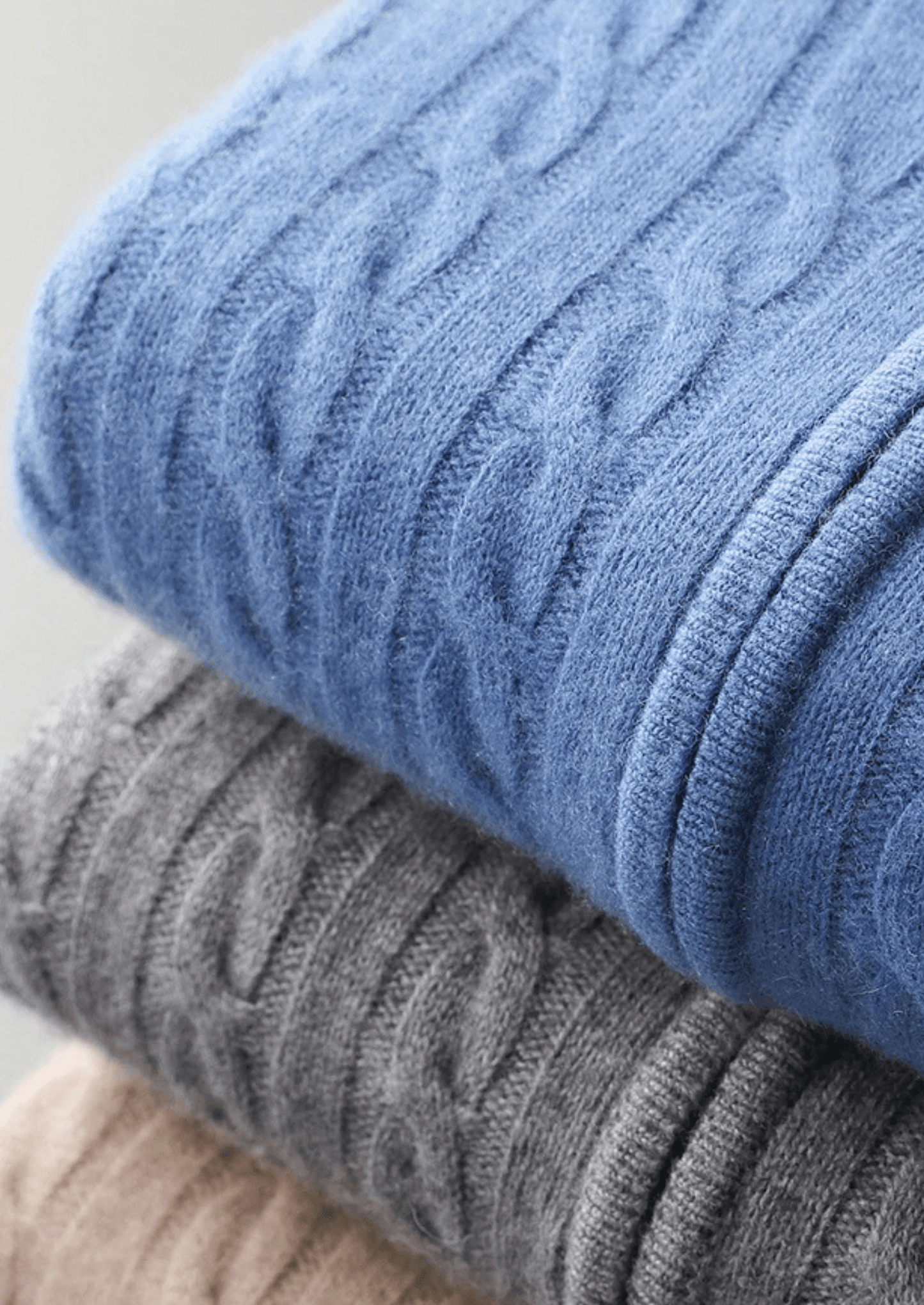 100% CASHMERE CABLE KNIT ZIPPER HOODIE - LORMIER - 