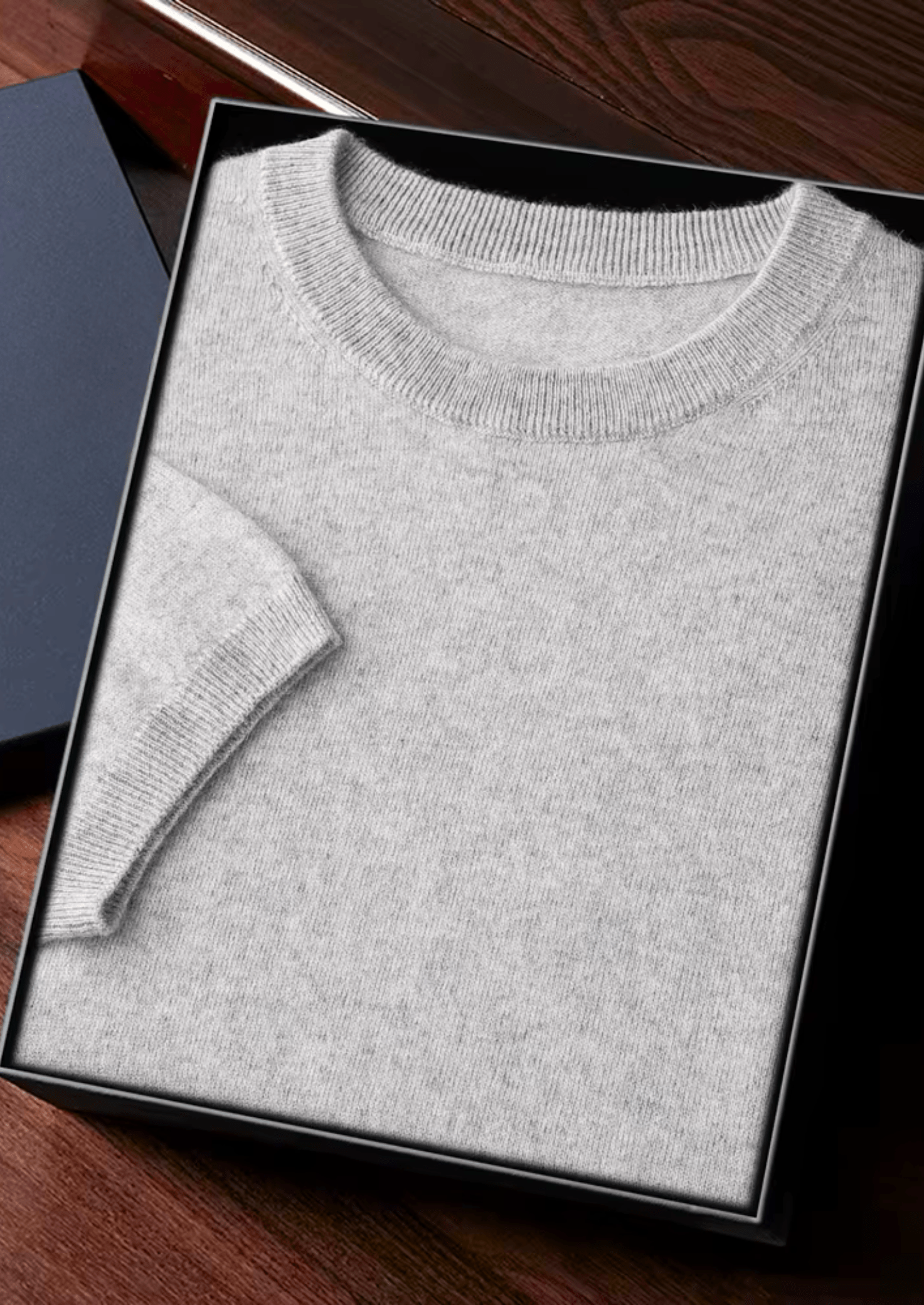 100% CASHMERE CLASSIC CREWNECK T - SHIRT - LORMIER - 