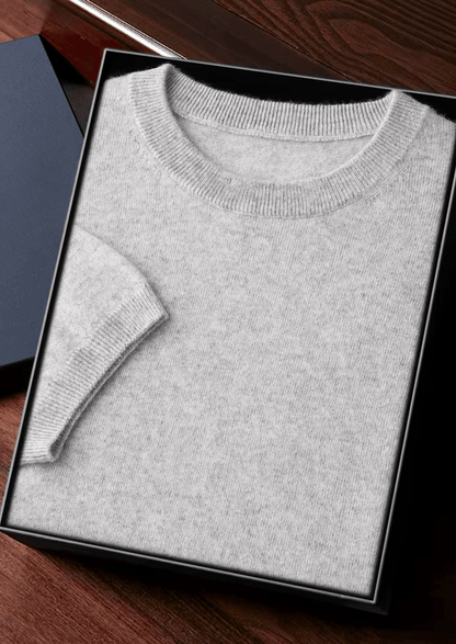 100% CASHMERE CLASSIC CREWNECK T - SHIRT - LORMIER - 