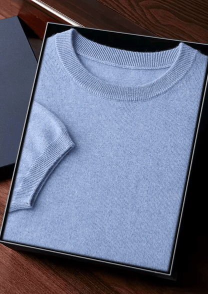 100% CASHMERE CLASSIC CREWNECK T - SHIRT - LORMIER - 