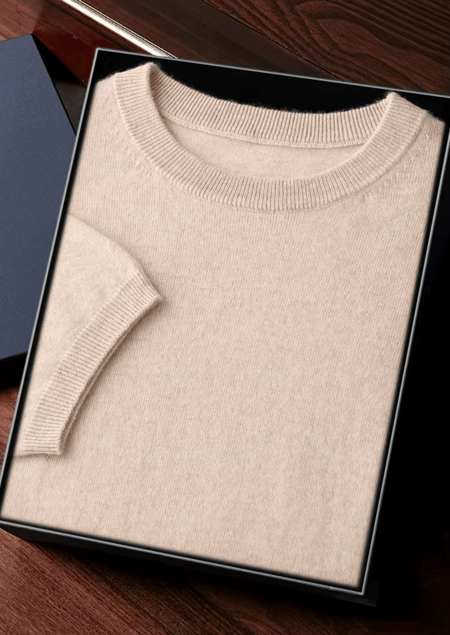 100% CASHMERE CLASSIC CREWNECK T - SHIRT - LORMIER - 