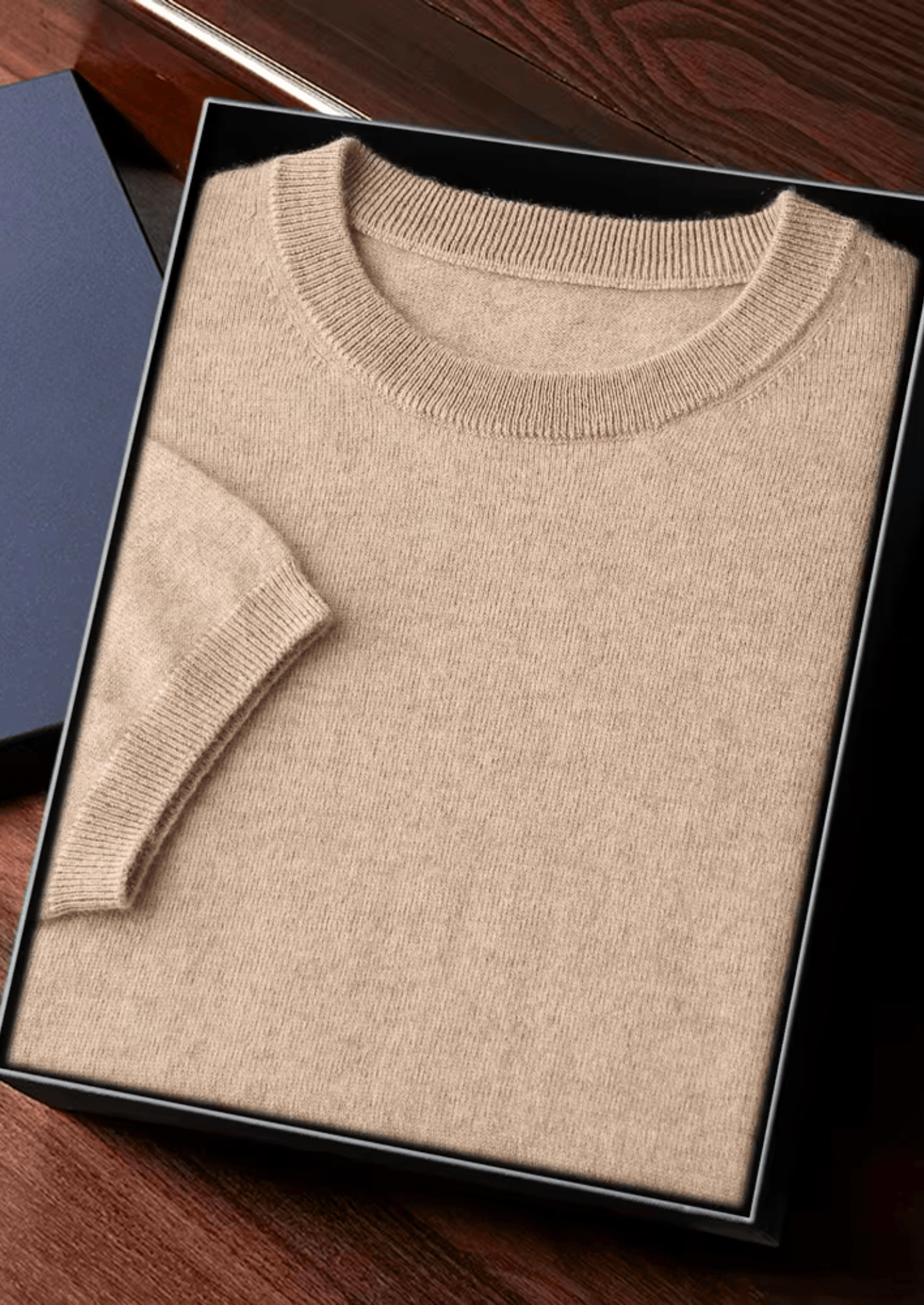 100% CASHMERE CLASSIC CREWNECK T - SHIRT - LORMIER - 