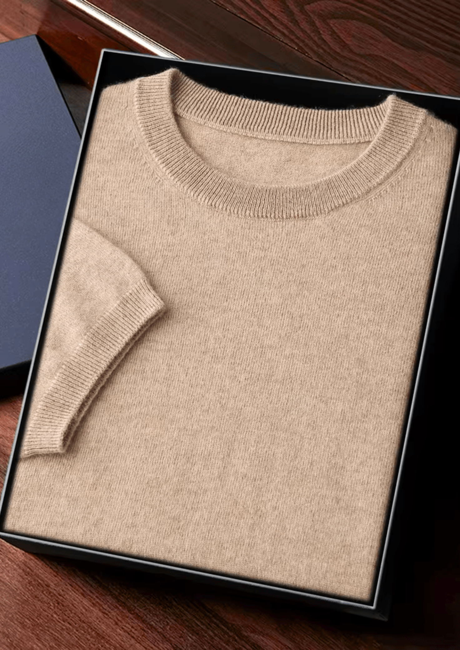 100% CASHMERE CLASSIC CREWNECK T - SHIRT - LORMIER - 