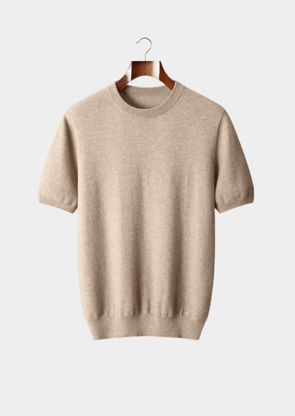 100% CASHMERE CLASSIC CREWNECK T - SHIRT - LORMIER - 