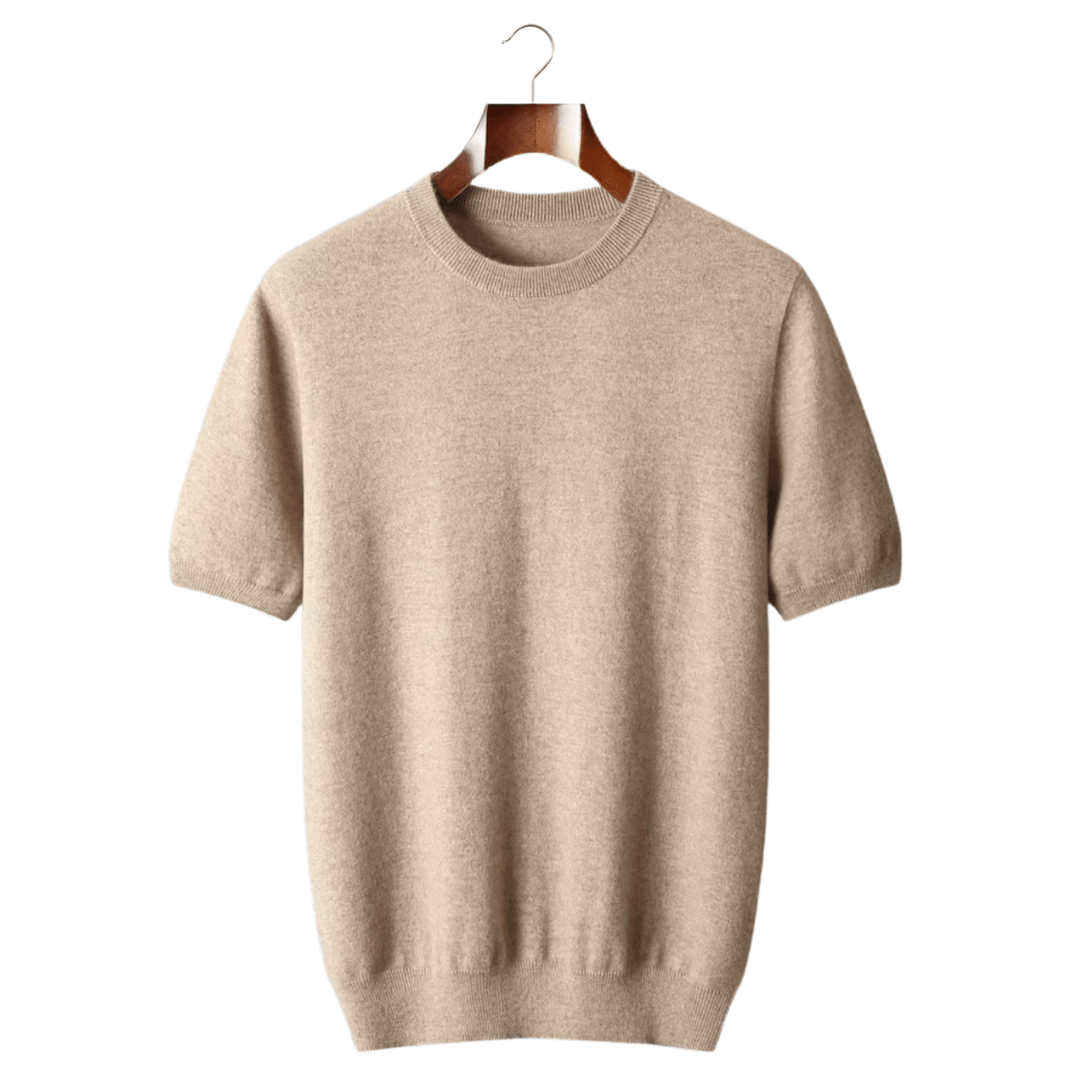 100% CASHMERE CLASSIC CREWNECK T - SHIRT - LORMIER - 