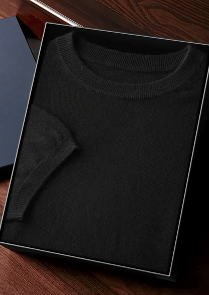 100% CASHMERE CLASSIC CREWNECK T - SHIRT - LORMIER - 