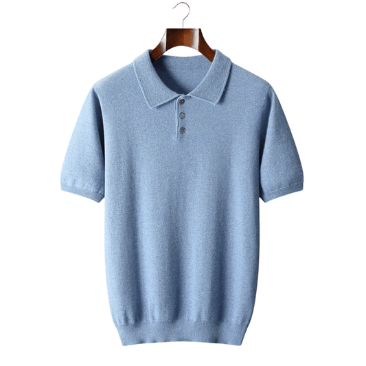 100% CASHMERE CLASSIC POLO SHIRT - LORMIER - 