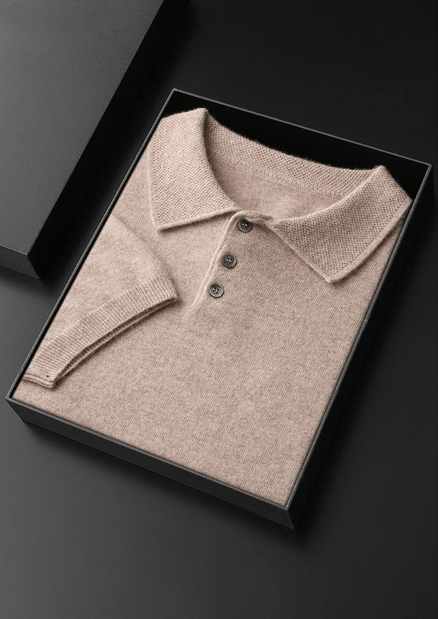 100% CASHMERE CLASSIC POLO SHIRT - LORMIER - 