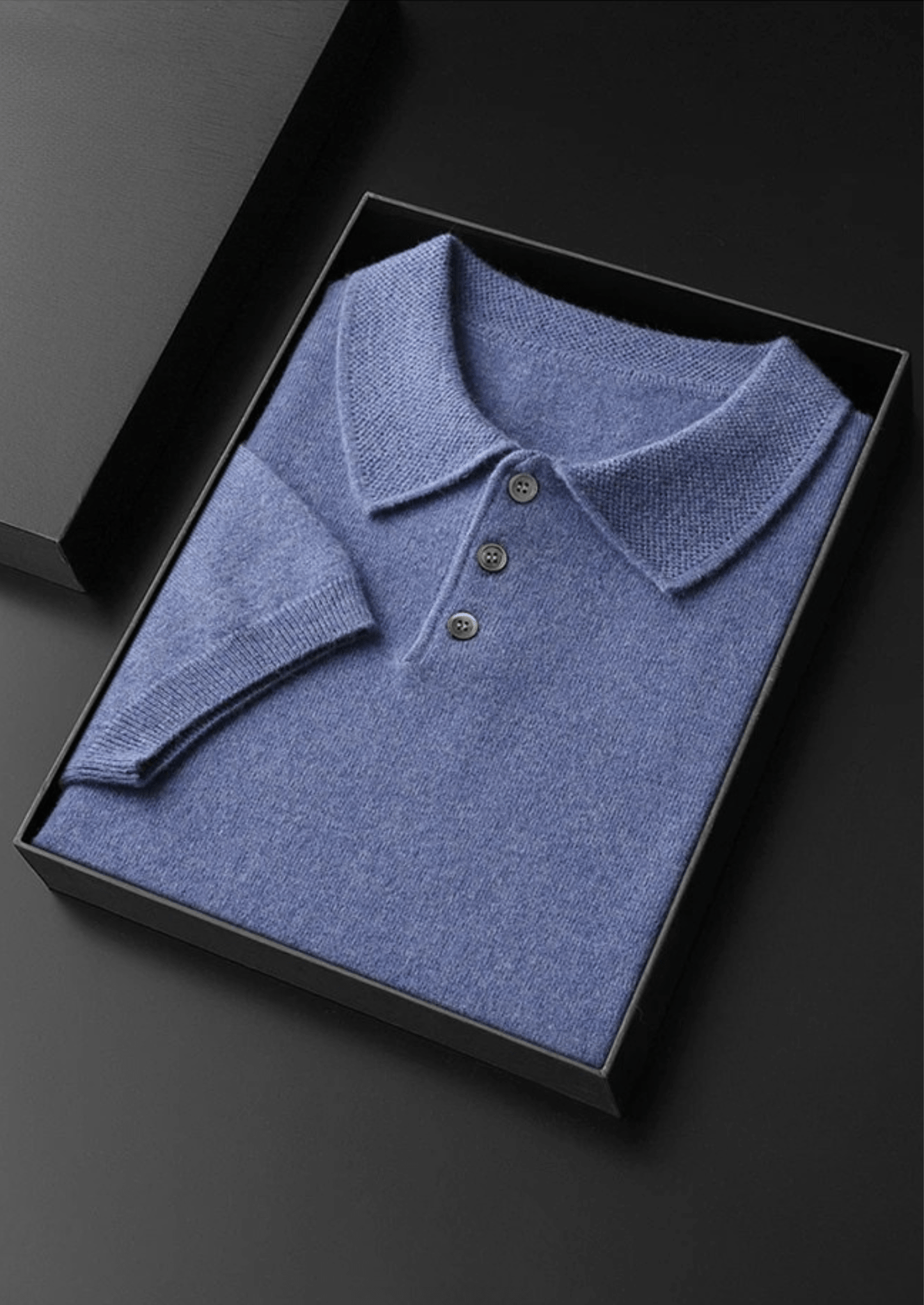 100% CASHMERE CLASSIC POLO SHIRT - LORMIER - 
