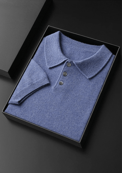 100% CASHMERE CLASSIC POLO SHIRT - LORMIER - 