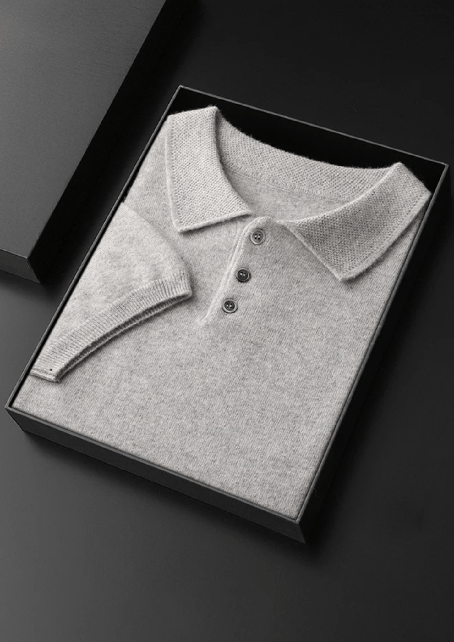 100% CASHMERE CLASSIC POLO SHIRT - LORMIER - 