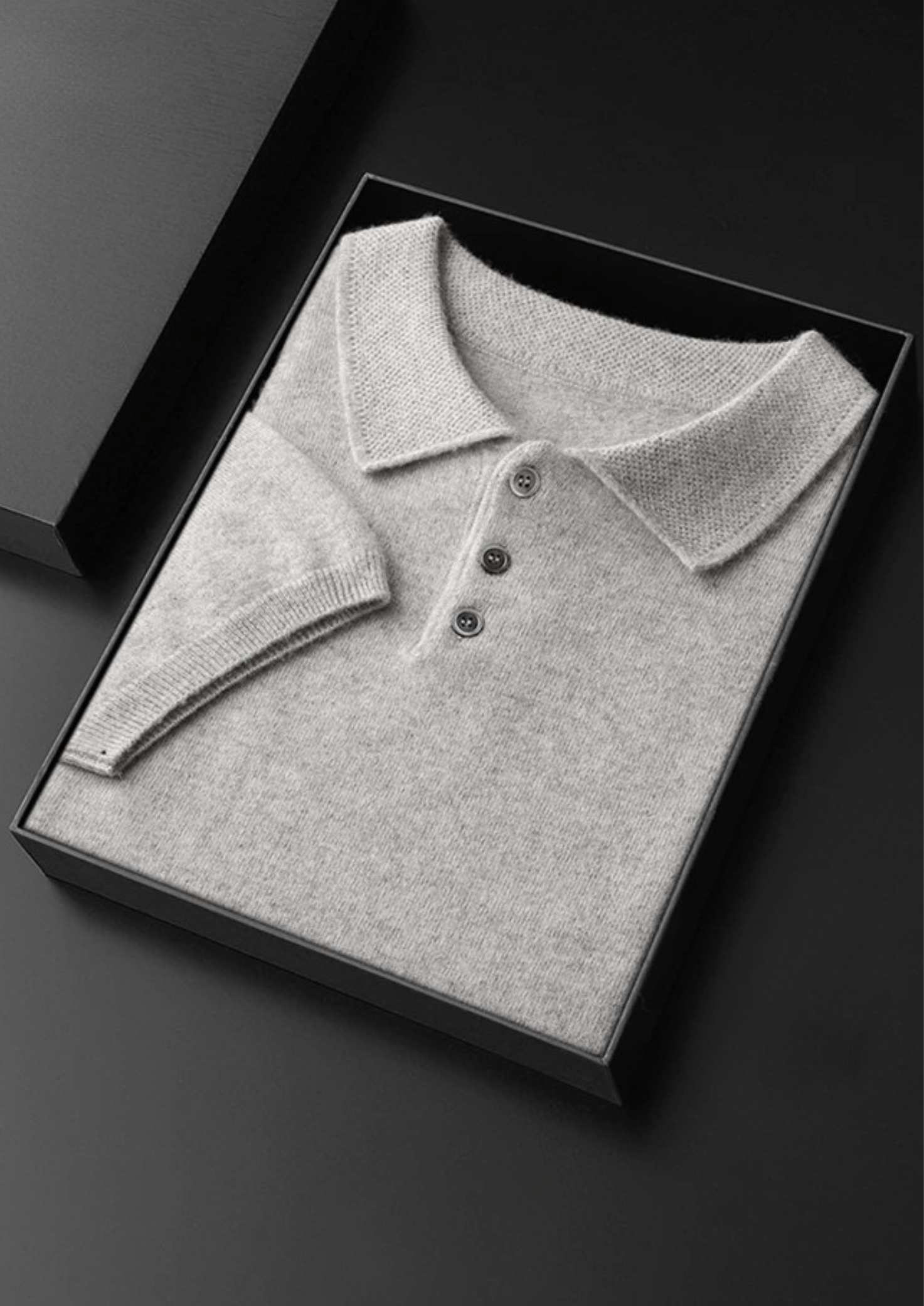 100% CASHMERE CLASSIC POLO SHIRT - LORMIER - 
