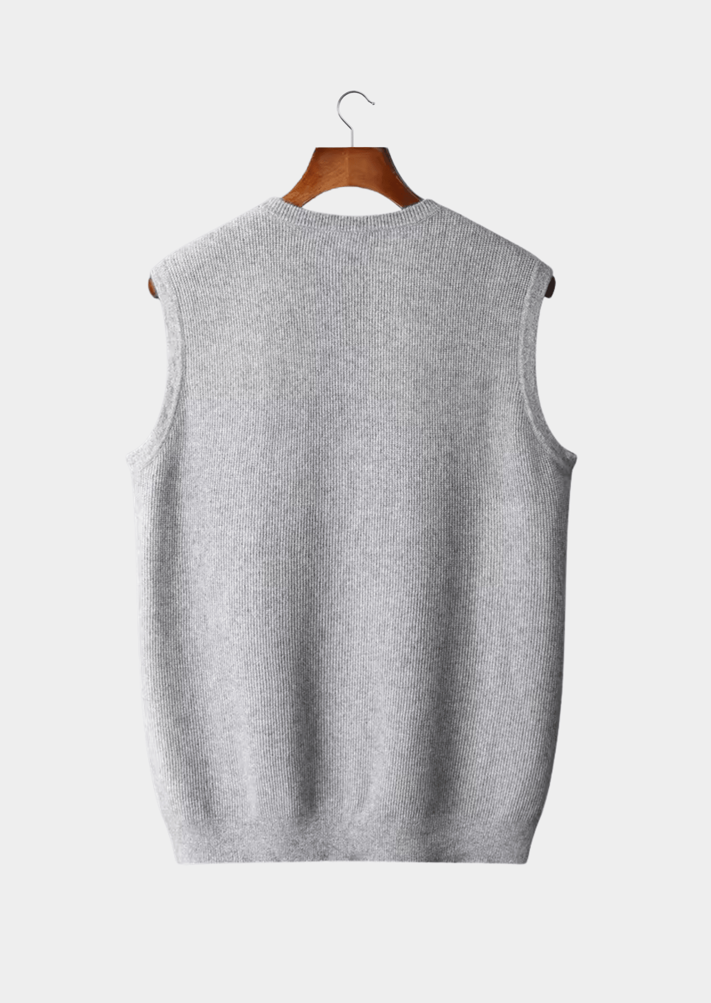100% CASHMERE CREWNECK VEST - LORMIER - 