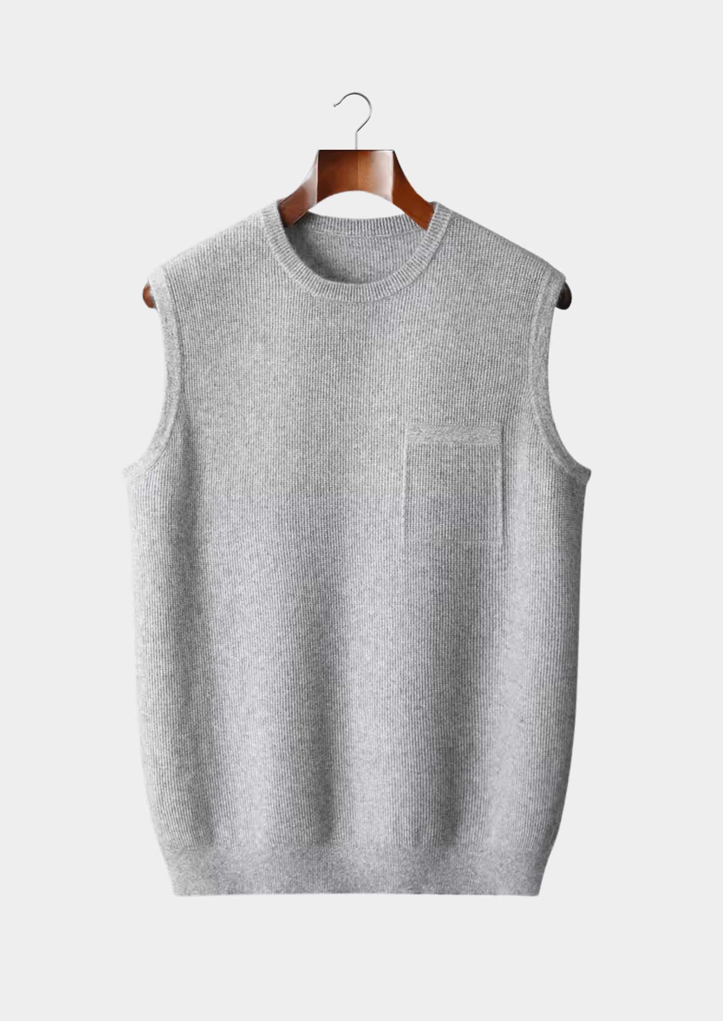 100% CASHMERE CREWNECK VEST - LORMIER - 
