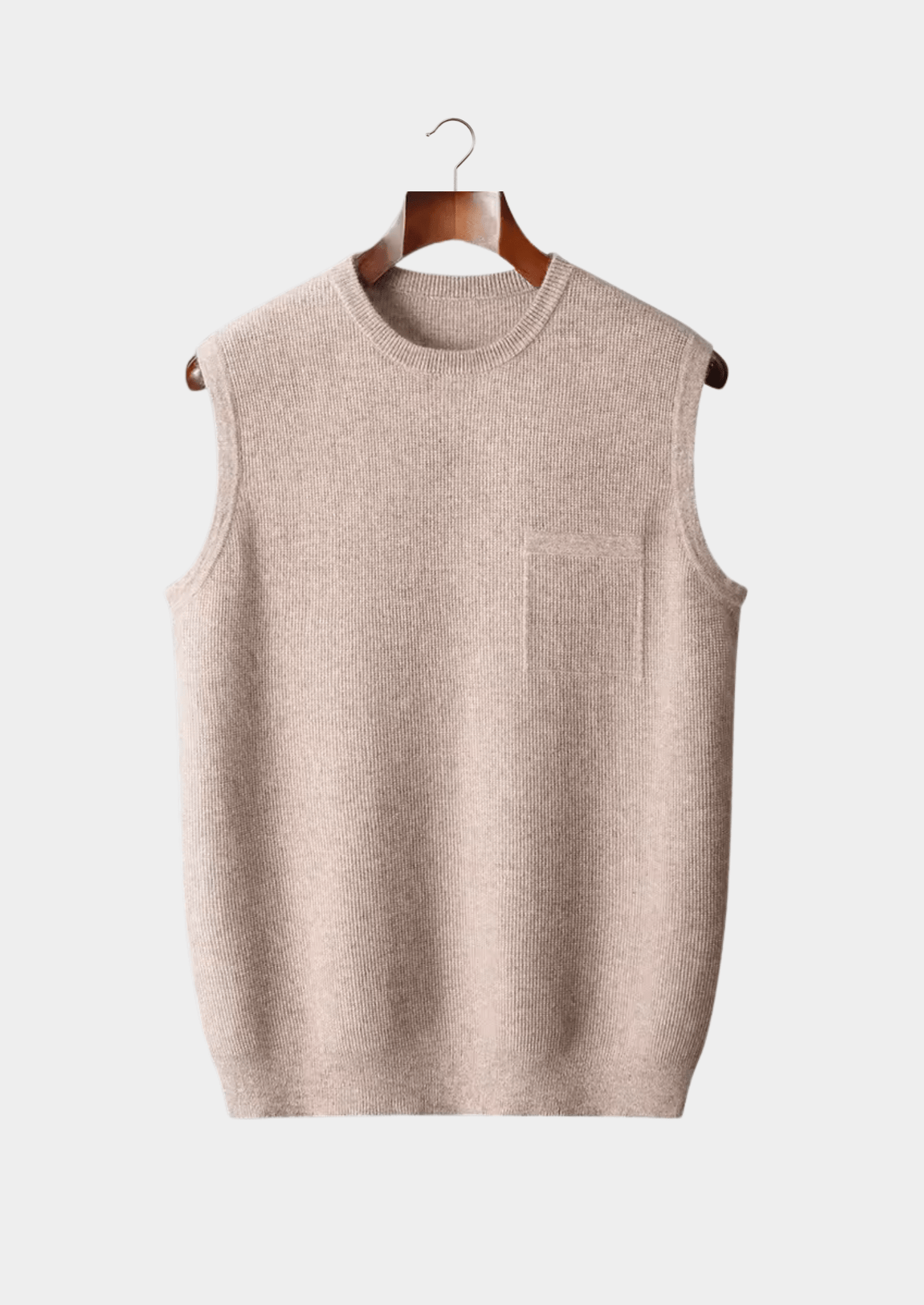 100% CASHMERE CREWNECK VEST - LORMIER - 