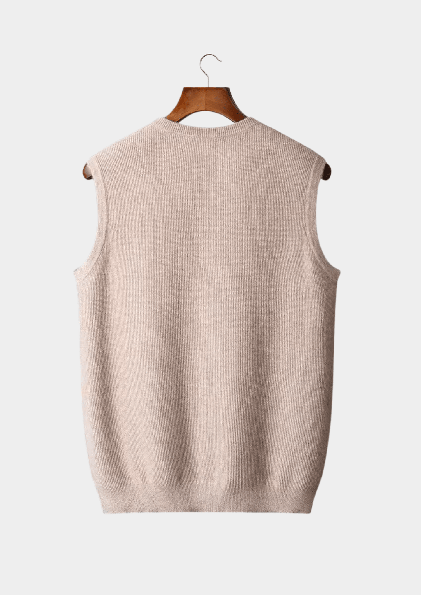 100% CASHMERE CREWNECK VEST - LORMIER - 