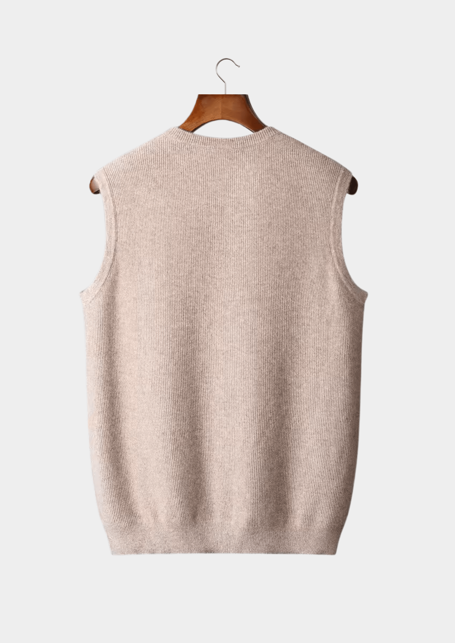 100% CASHMERE CREWNECK VEST - LORMIER - 