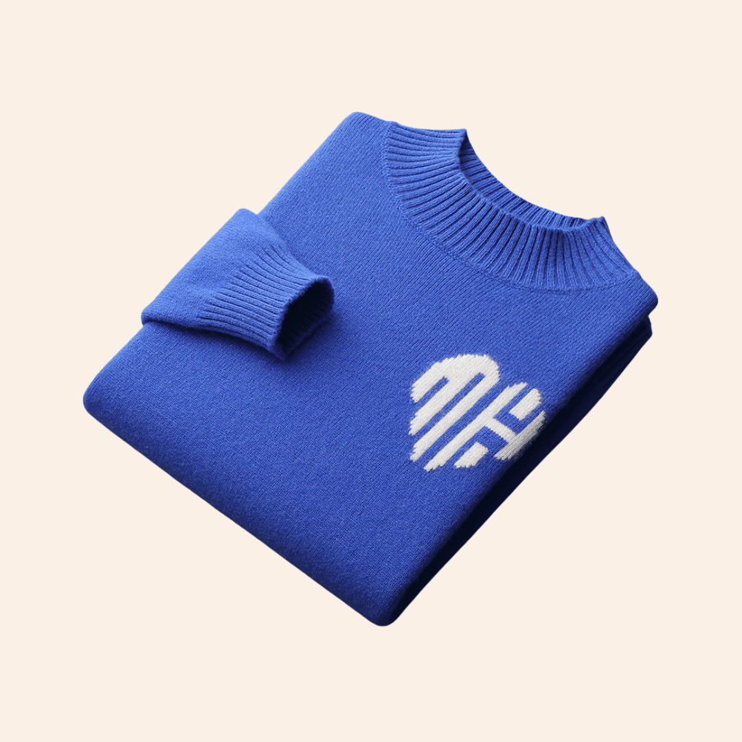 100% CASHMERE HEART SWEATER - LORMIER - 