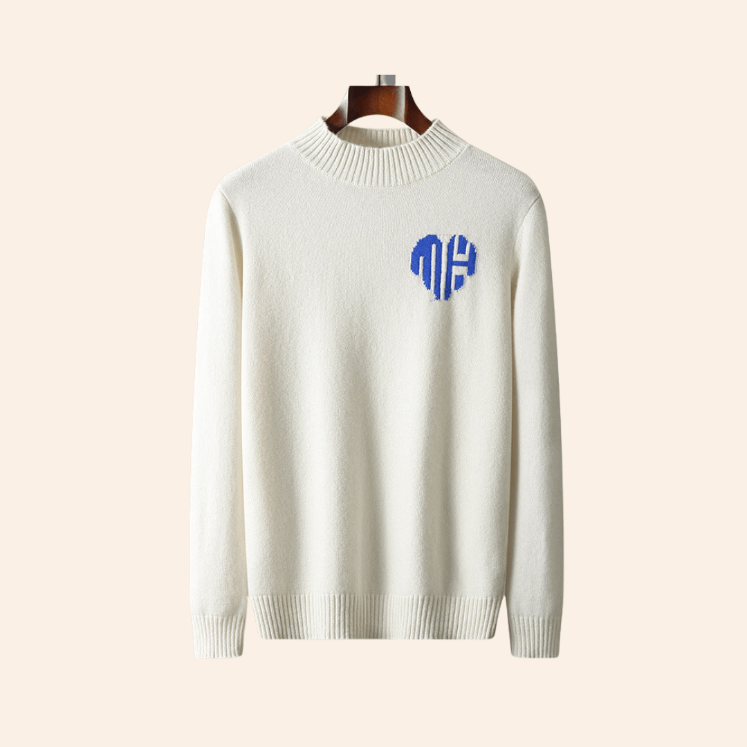 100% CASHMERE HEART SWEATER - LORMIER - 